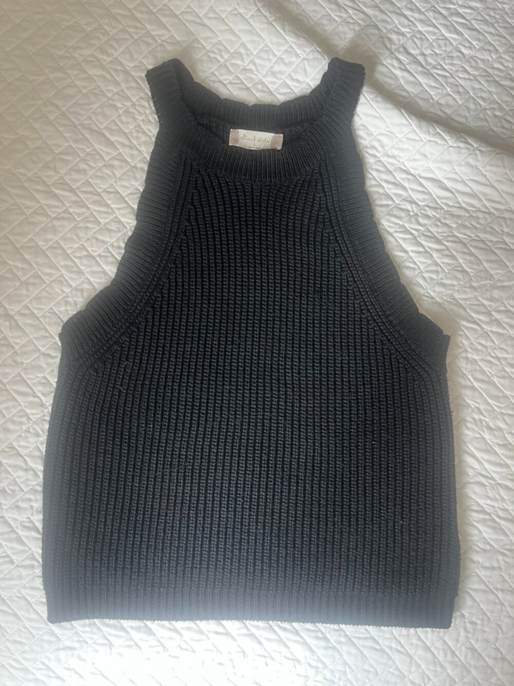 Altar'd State, Halter Style Tank Sweater, Black, Size L